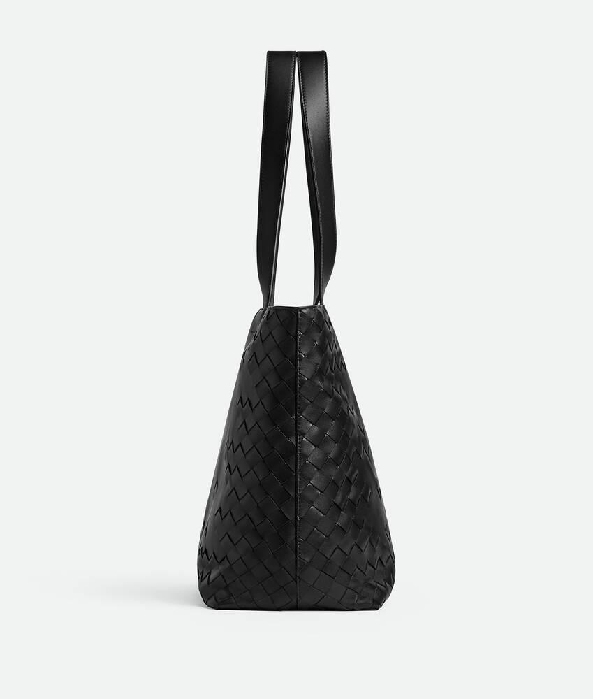 Men's Small Intrecciato Zipped Tote in Black Product Image