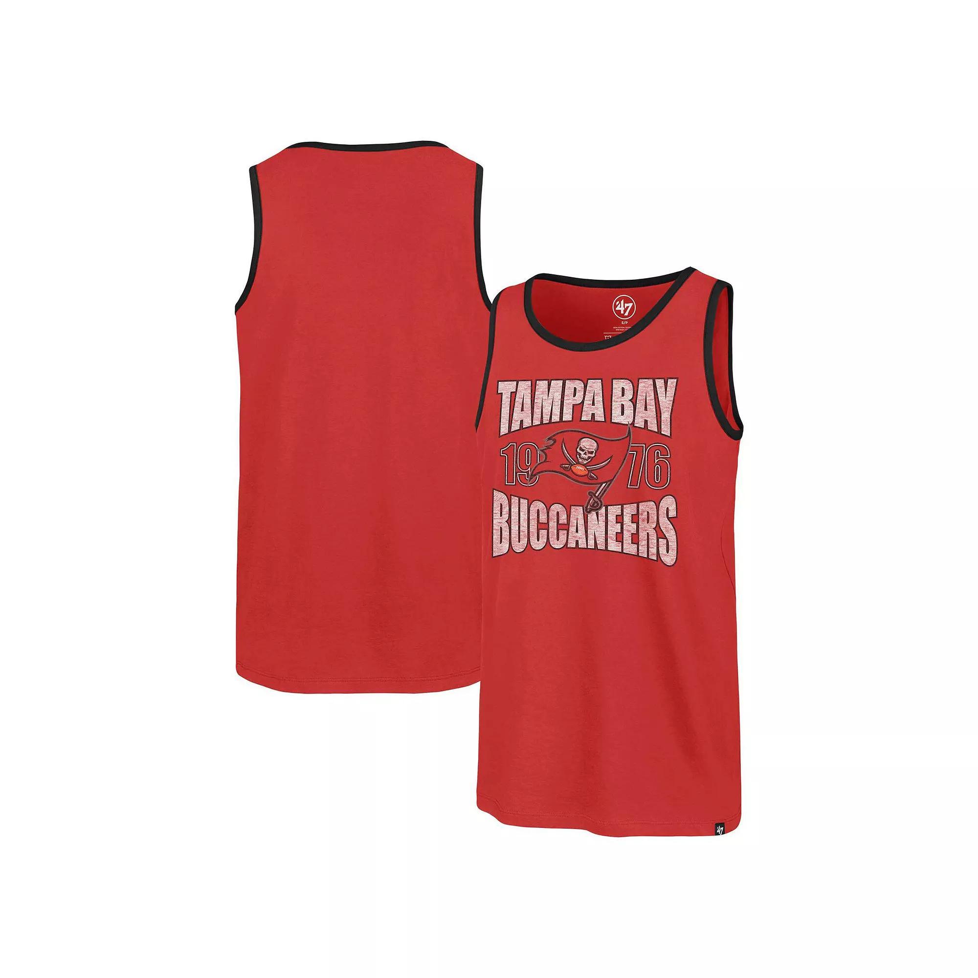 Men's '47 Red Tampa Bay Buccaneers Upload Franklin Tank Top, Size: Large Product Image