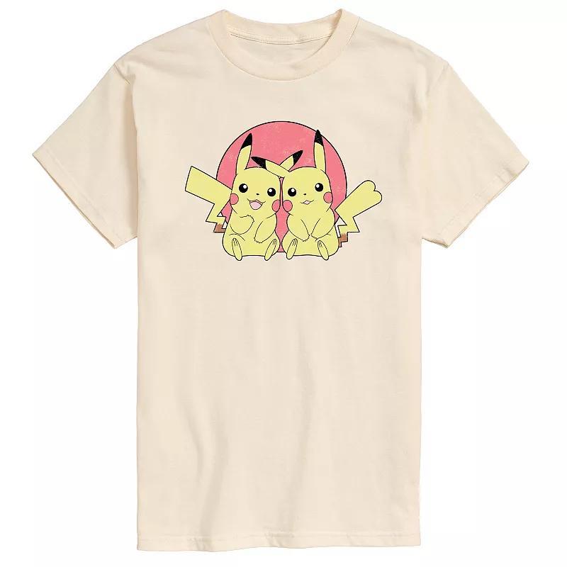 Mens Pokemon Pikachu Group Graphic Tee Ivory Product Image