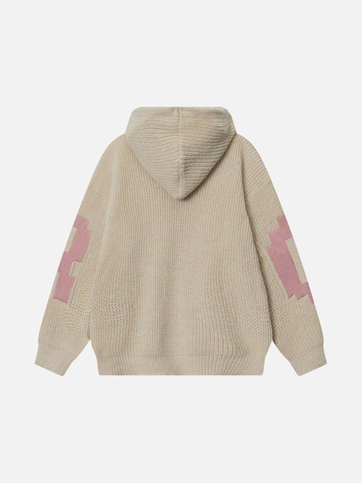 Aelfric Eden Letter Jacquard Knit Hoodie Product Image