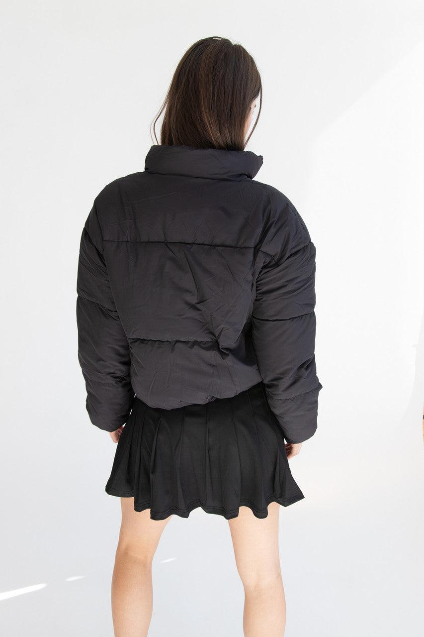 Stand Collar Cropped Puffer Jacket Product Image