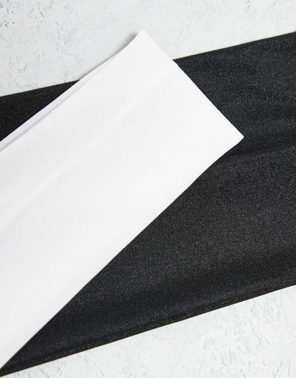Monki 2 pack headbands in black and white Product Image