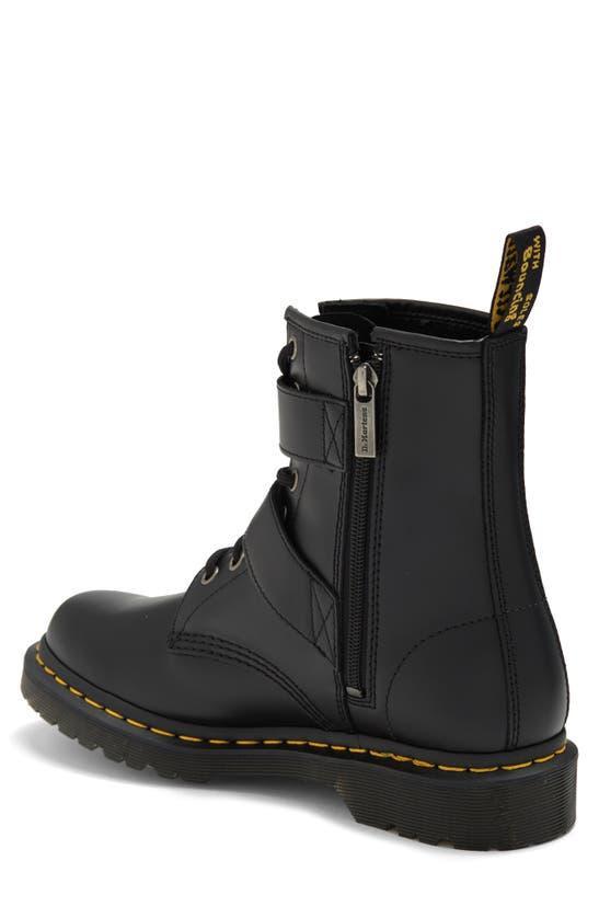 DR. MARTENS' 1460 Double Strap Zip Boot In Black Classic Pull Up Product Image