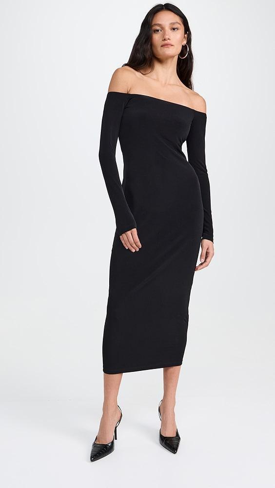 Susana Monaco Matte Jersey Off Shoulder Long Sleeve Dress | Shopbop Product Image