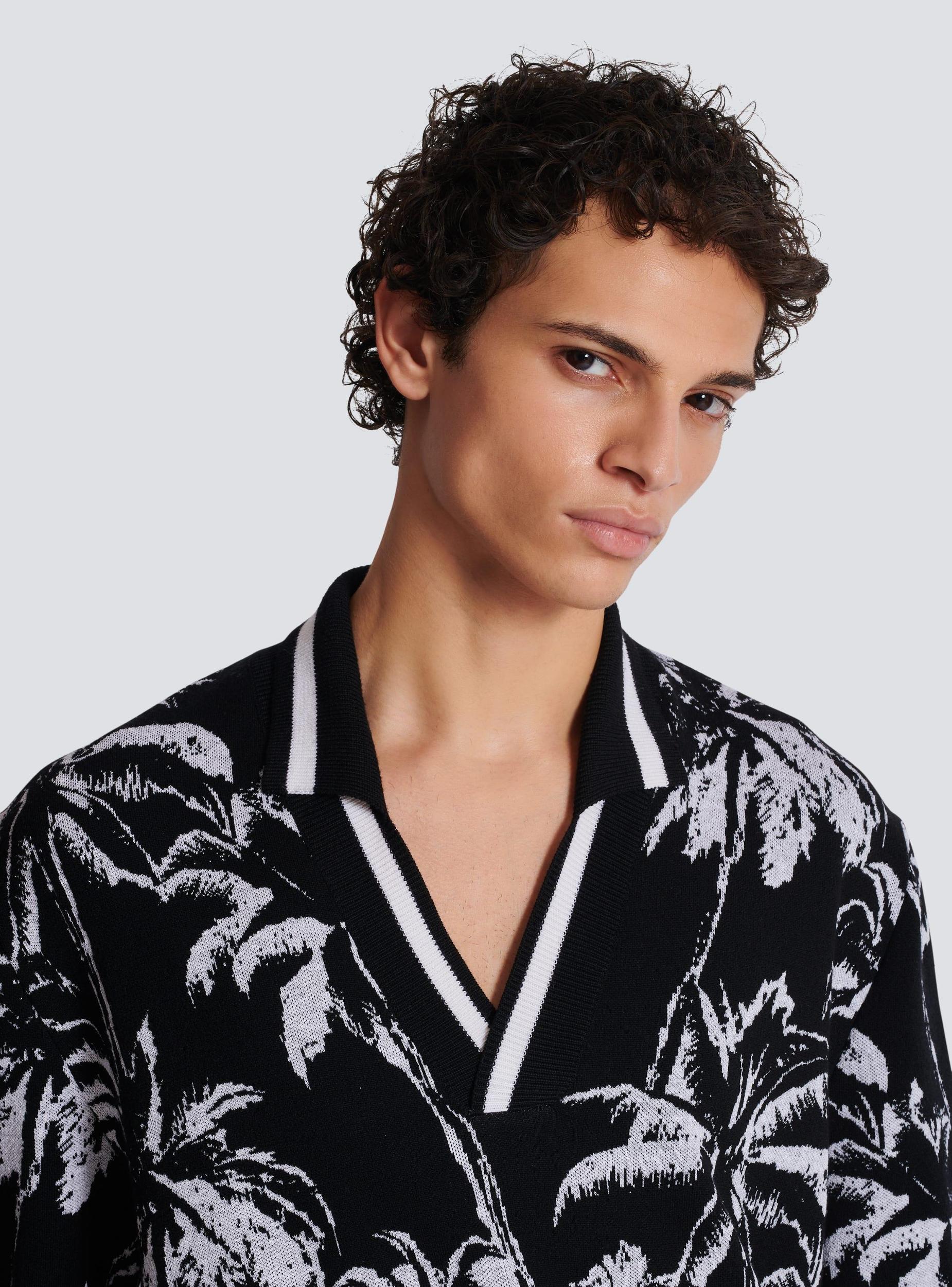 Palm knit polo Product Image