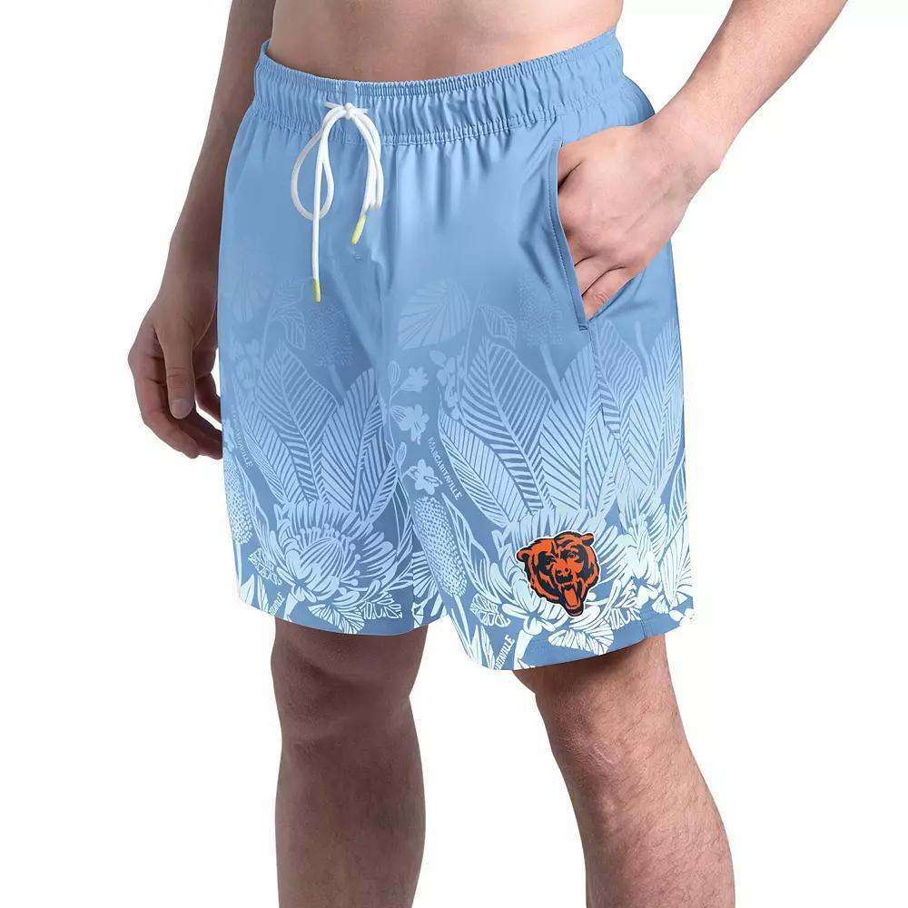 Men's Margaritaville  Light Blue Chicago Bears Lagoon Fiesta Swim Shorts, Size: Large Product Image