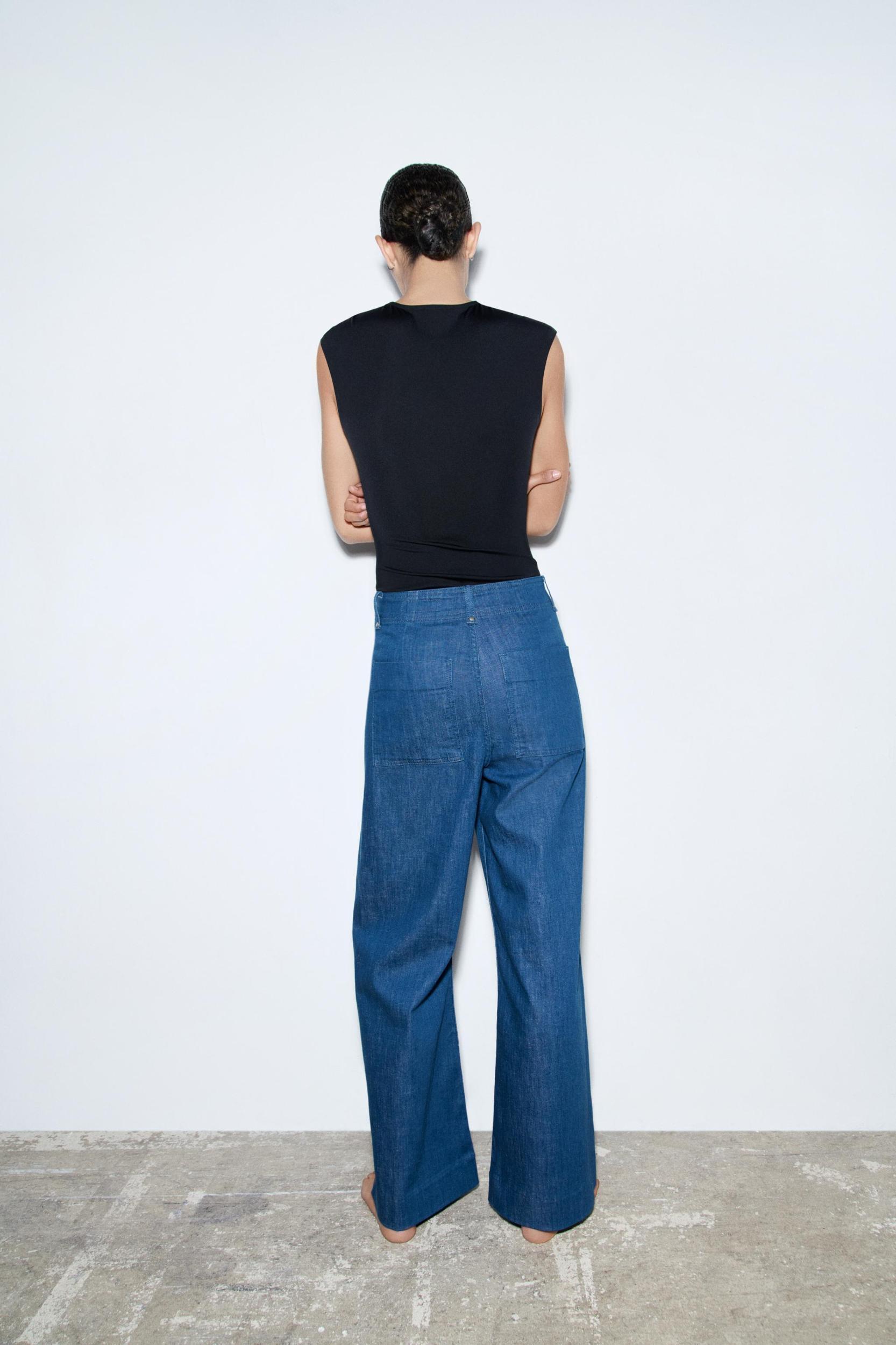 ZW COLLECTION HIGH WAIST WIDE LEG JEANS Product Image