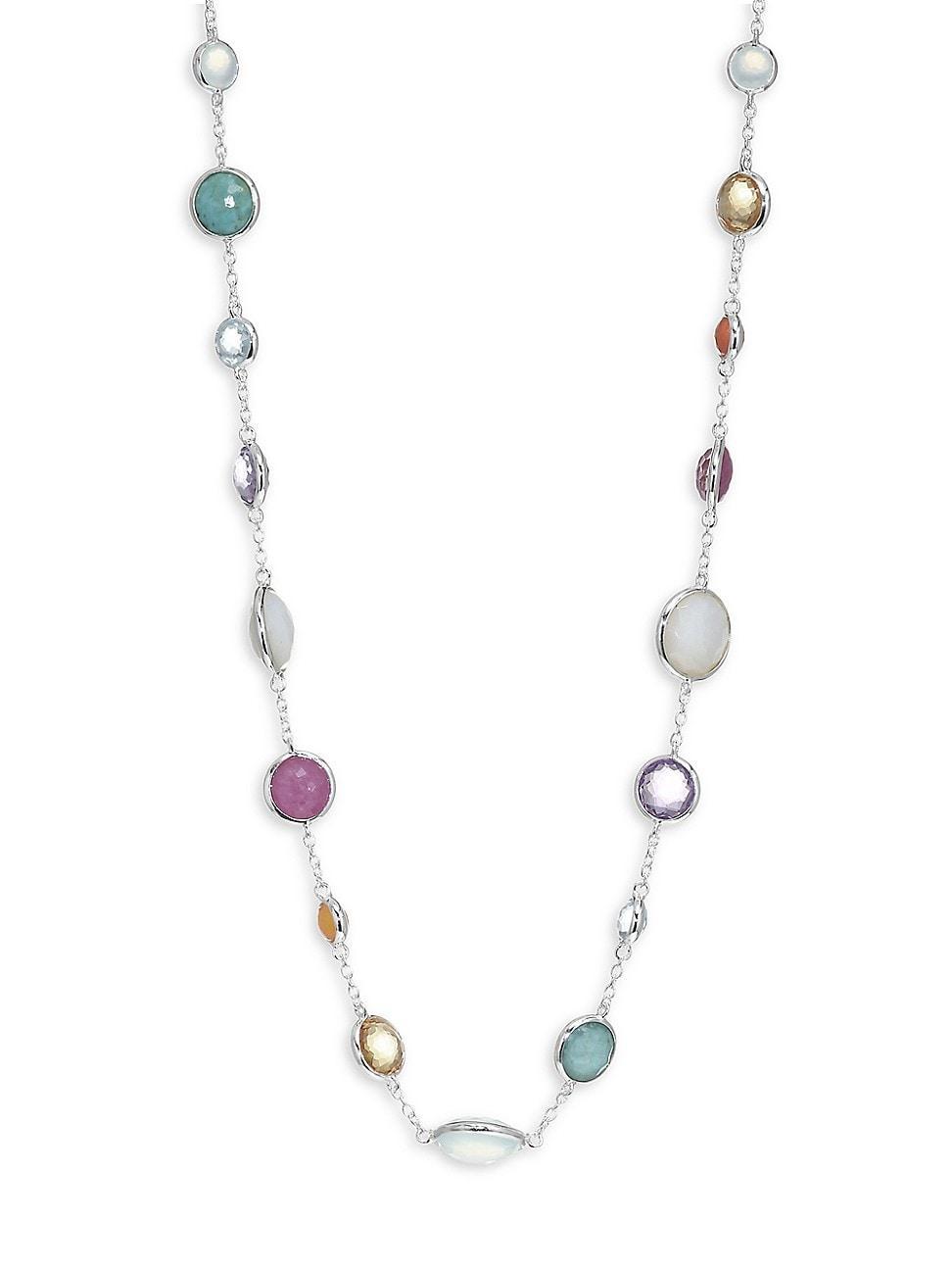 Ippolita Sterling Silver Lollipop Lollitini Blue Gemstone Long Necklace, 36 Product Image