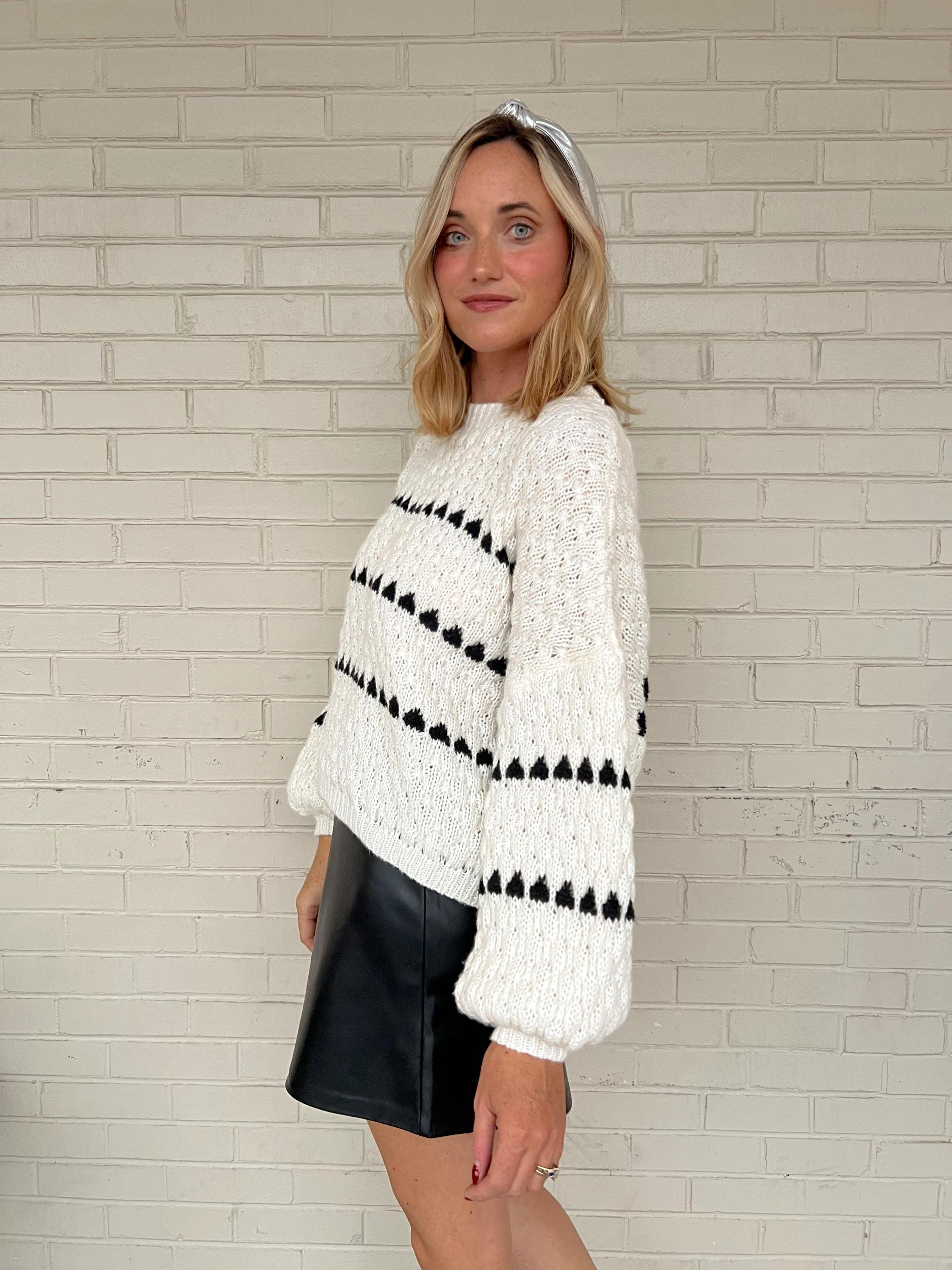 Best Wishes Striped Knit Sweater Product Image