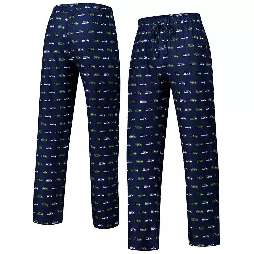 Men's Concepts Sport College Navy Seattle Seahawks Record All Over Knit Pants, Size: 3XL, Team Product Image
