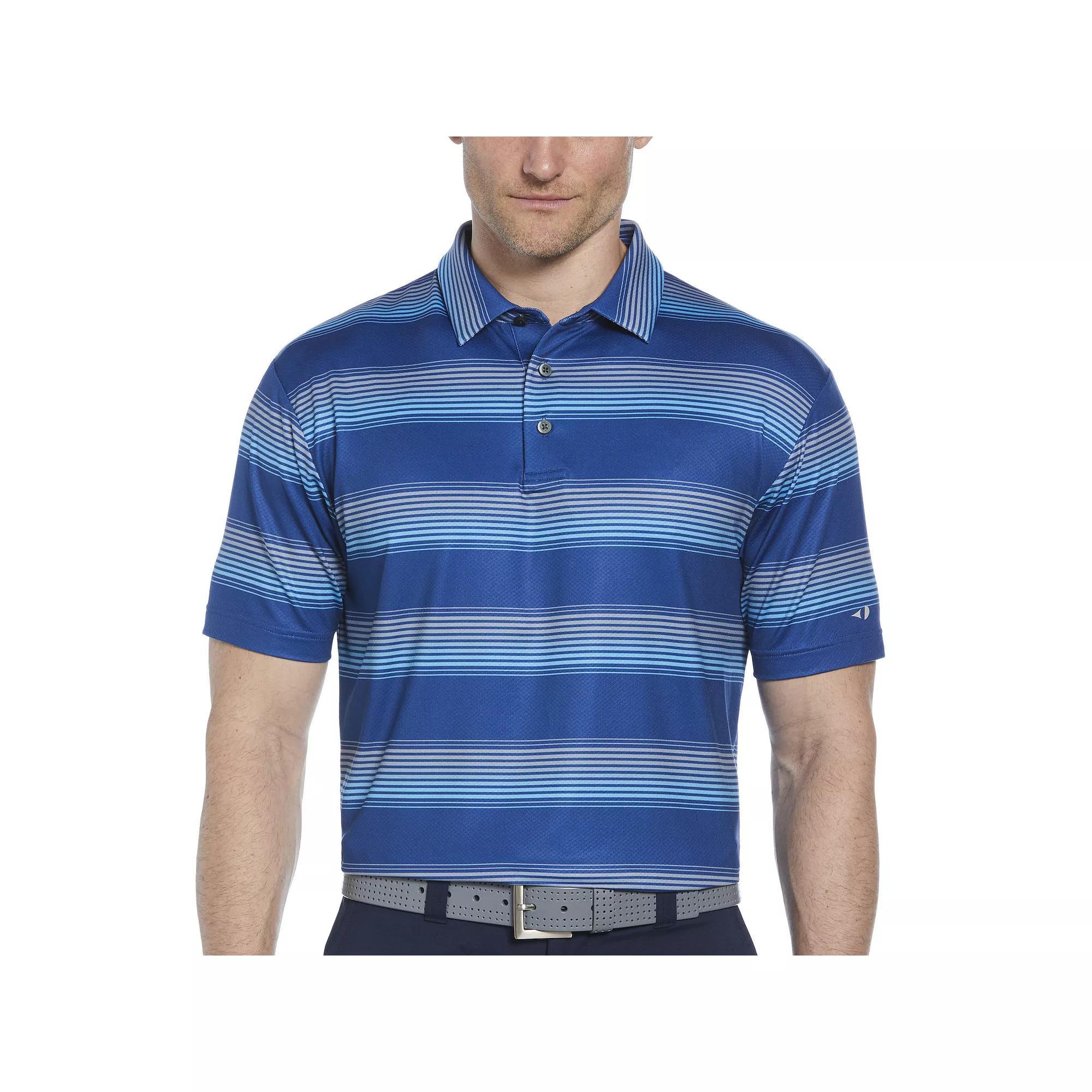 Men's Grand Slam Multi Stripe Printed Short Sleeve Golf Polo, Size: XL, Limoges Product Image