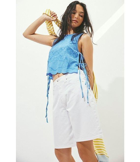 Free People We The Free Montana Mid Rise Bermuda Denim Shorts Product Image