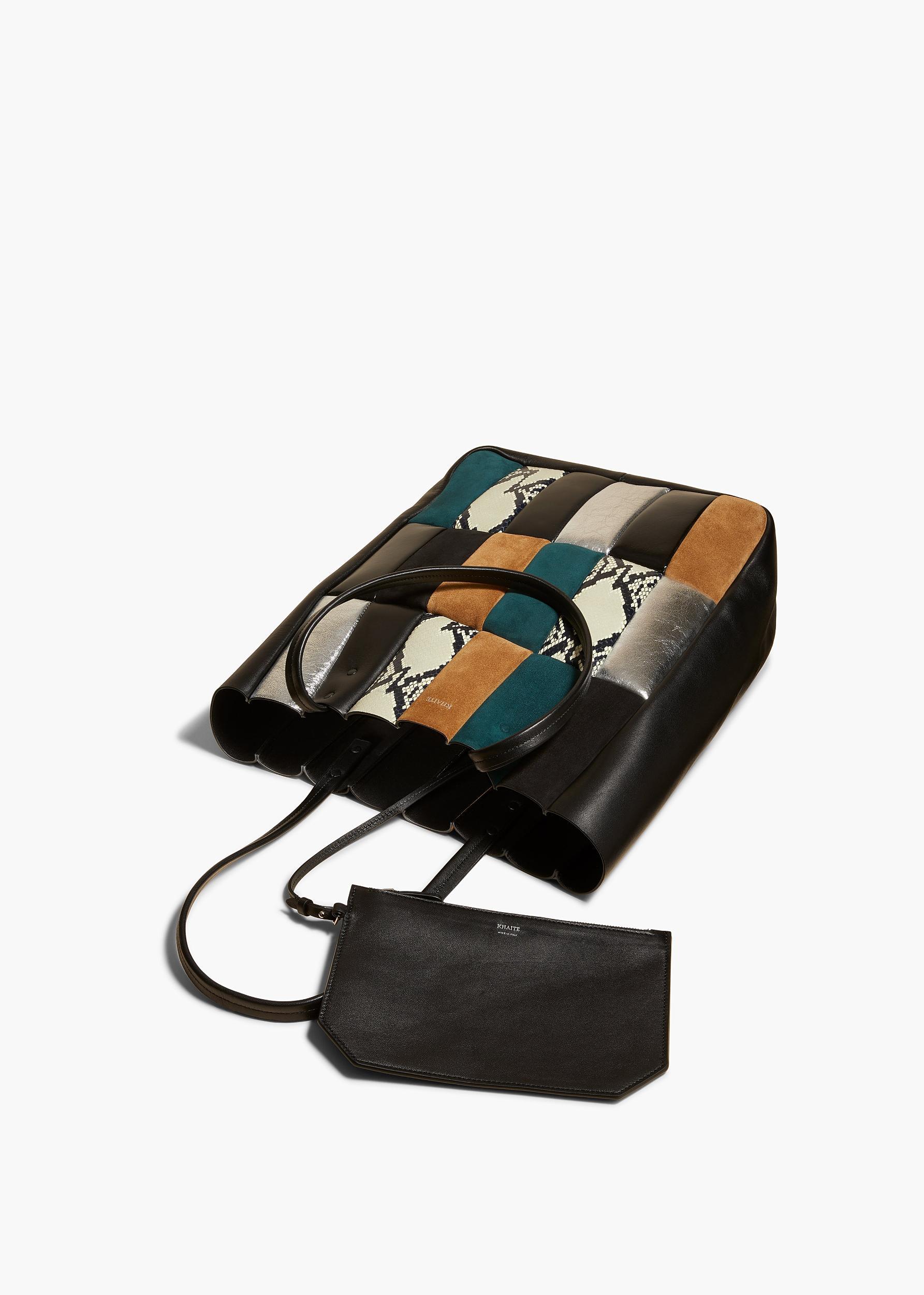 Zoe Tote in Black Multi Leather Product Image