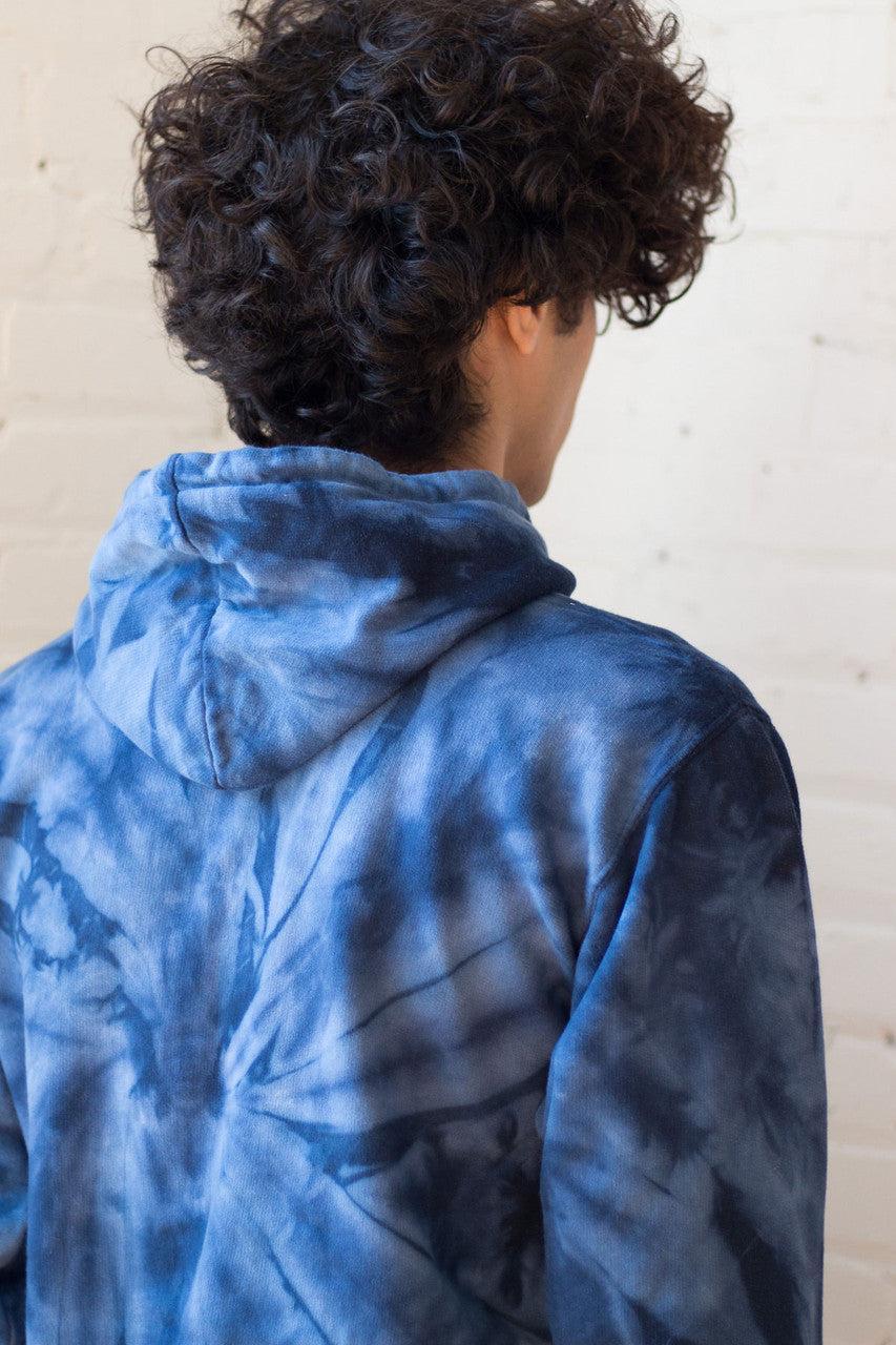 Navy Tie Dye Hoodie Product Image