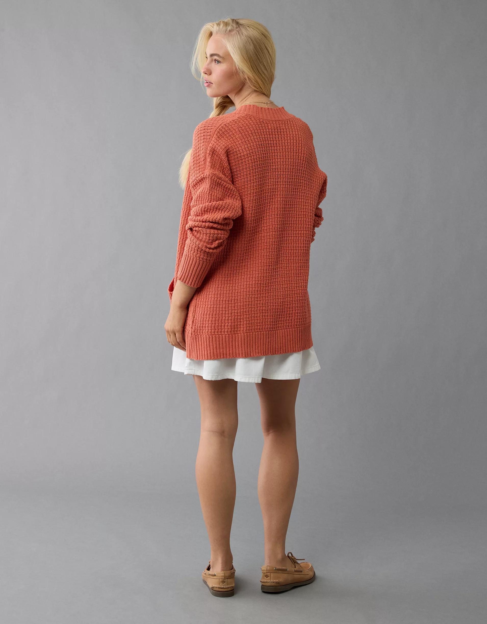 AE Open Knit Cardigan Product Image
