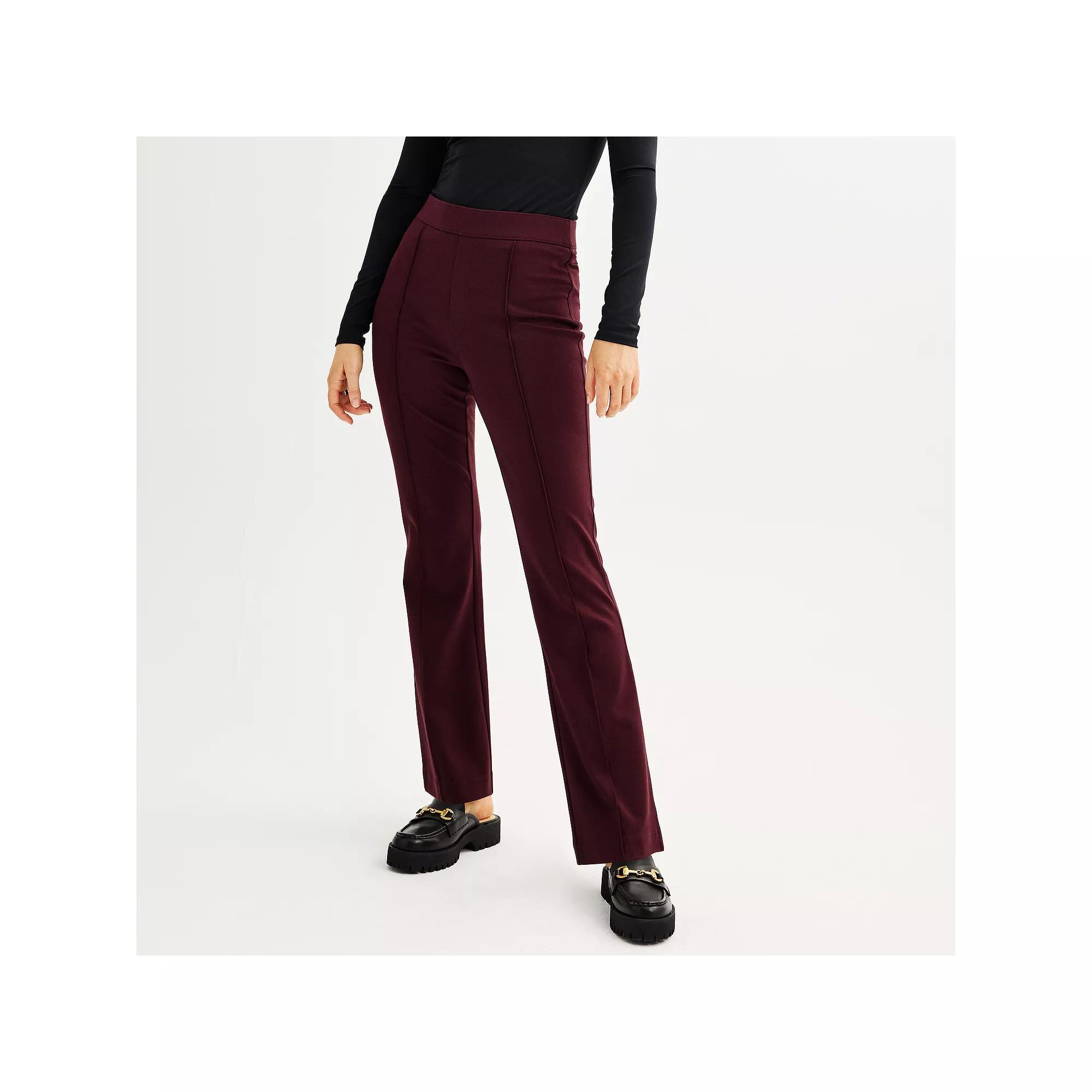 Women's Nine West Pintuck Bootcut Ponte Pants, Size: Small, Captain Product Image