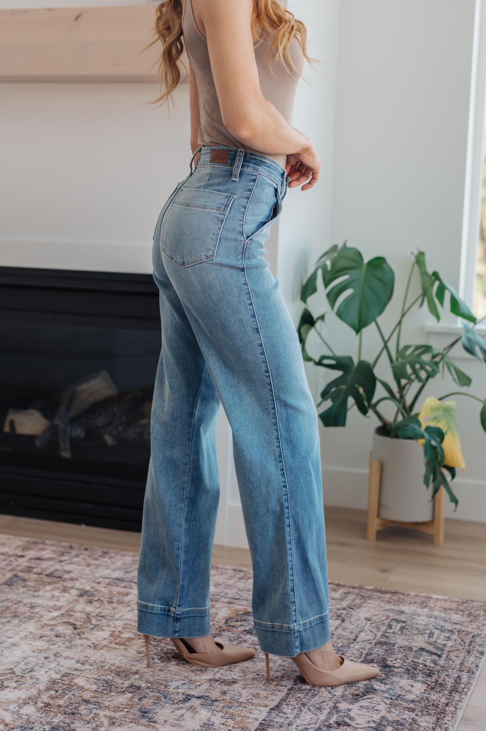Mindy Mid Rise Wide Leg  Judy Blue Jeans - ONLINE EXCLUSIVE! Product Image