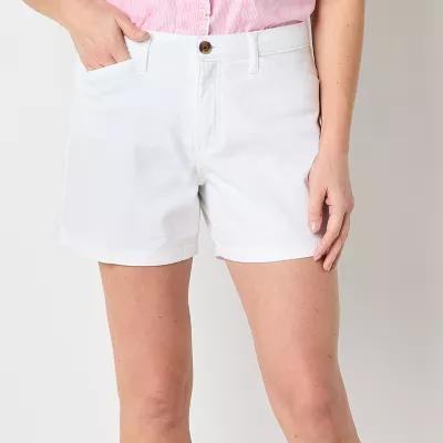 St. John's Bay Womens Mid Rise Chino Short Product Image