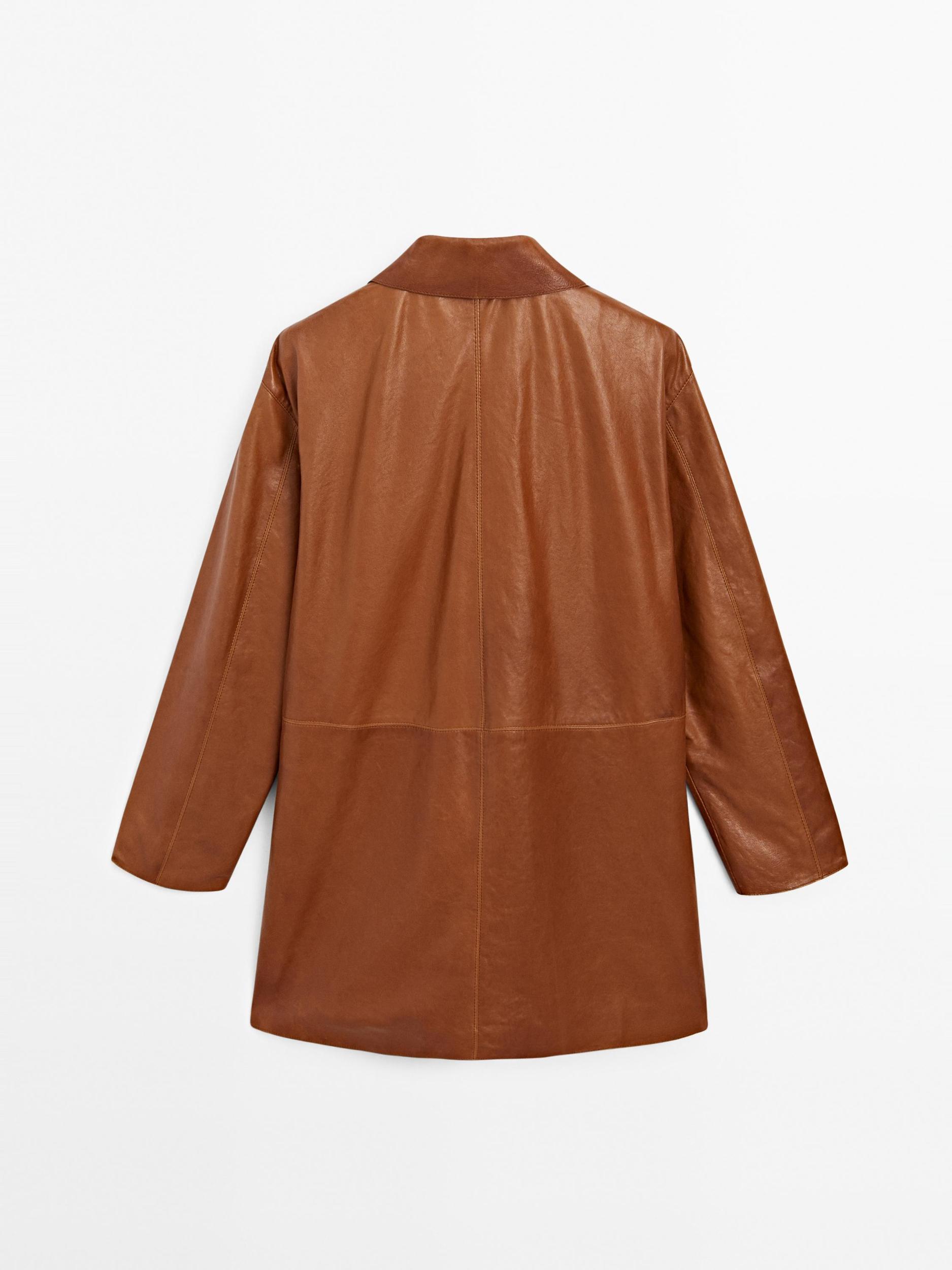 Long nappa leather coat Product Image