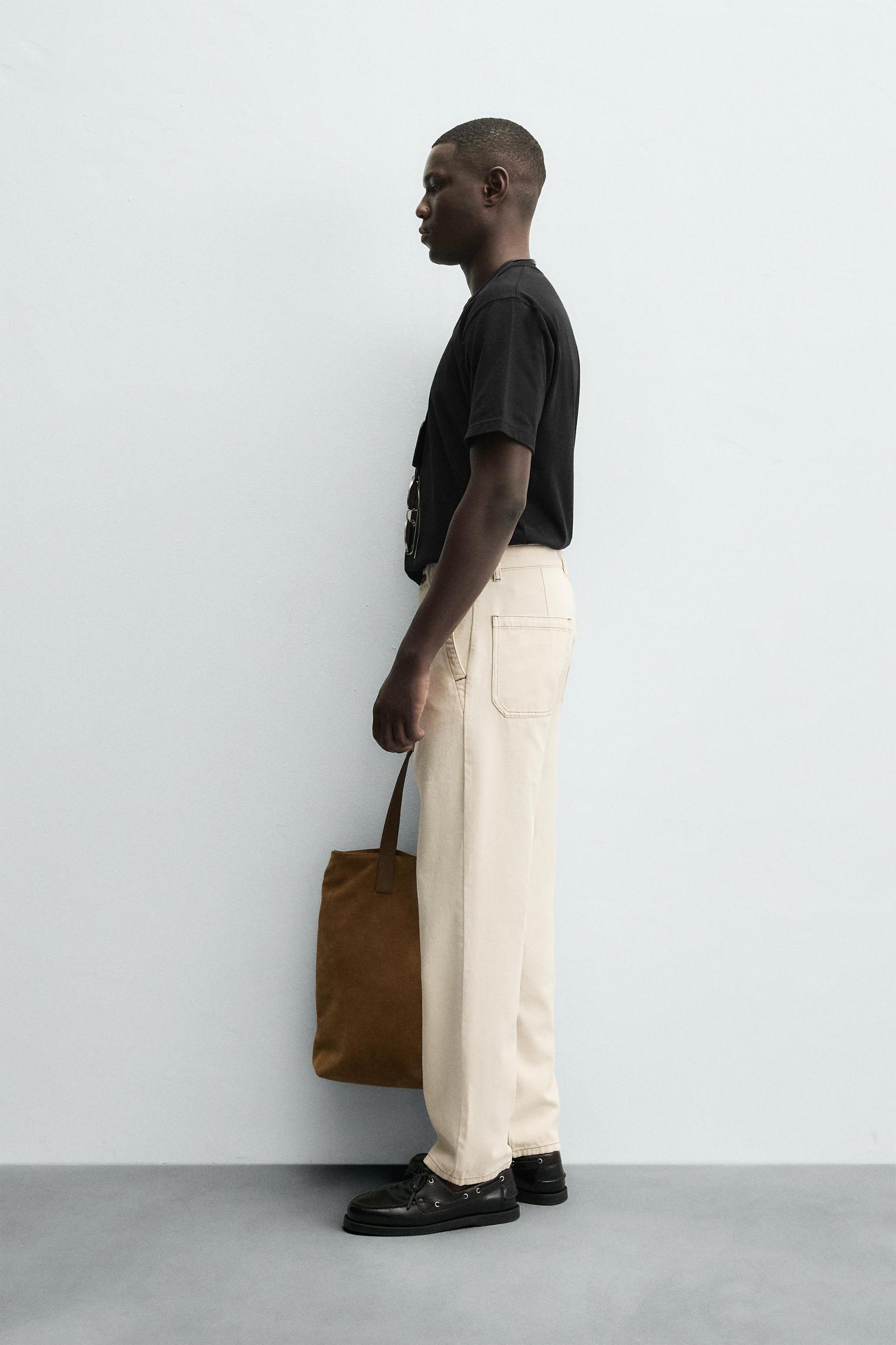 PANTS WITH CONTRAST STITCHING Product Image