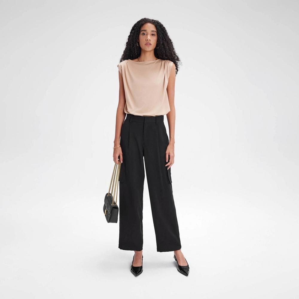 Women's High-Rise Straight Leg Cargo Pants - A New Day™ Product Image