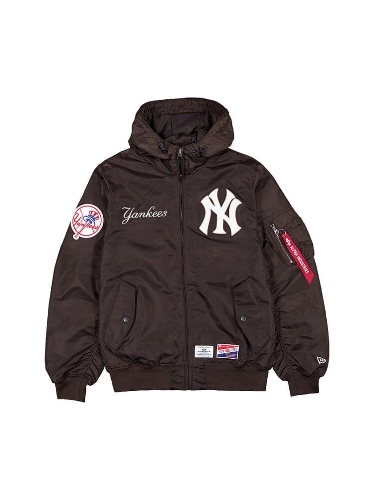 NEW YORK YANKEES X ALPHA X NEW ERA L-2B BOMBER JACKET (BURNT WOOD) Product Image
