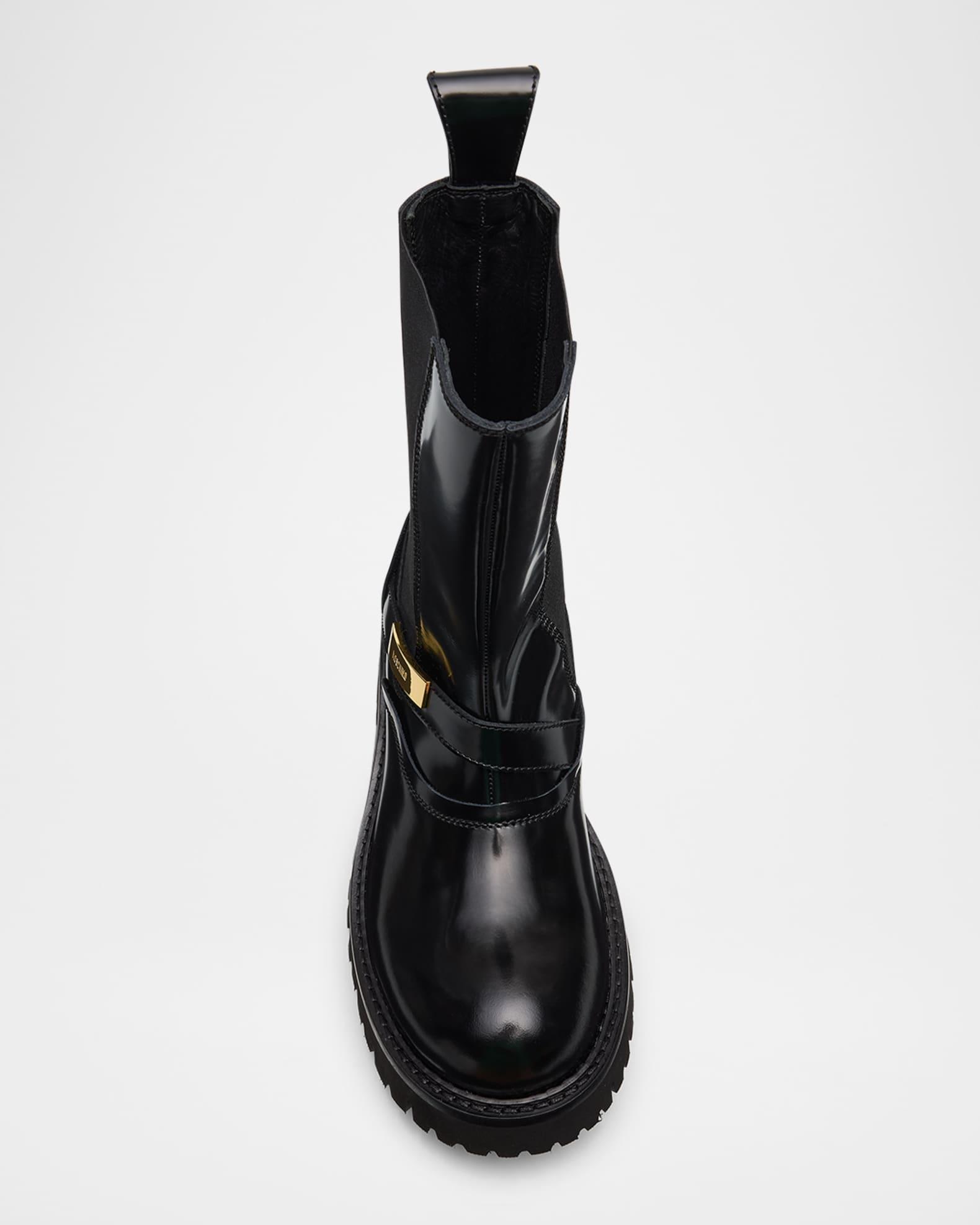 Men's Leather Logo-Plaque Chelsea Boots Product Image
