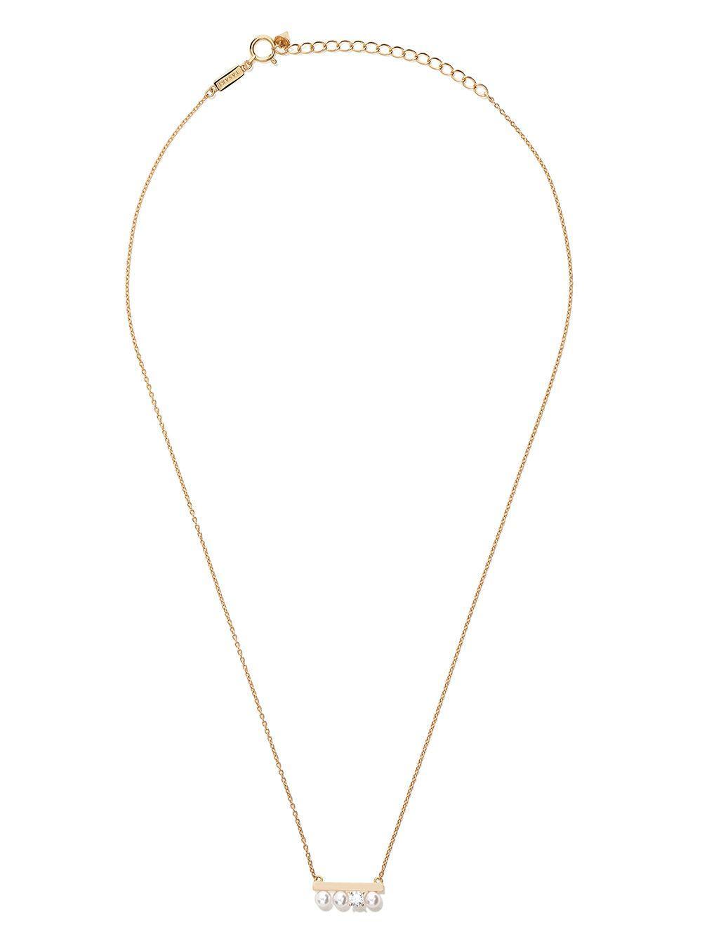 18kt yellow gold Collection Line petit Balance Solo Akoya pearl and diamond pendant Product Image