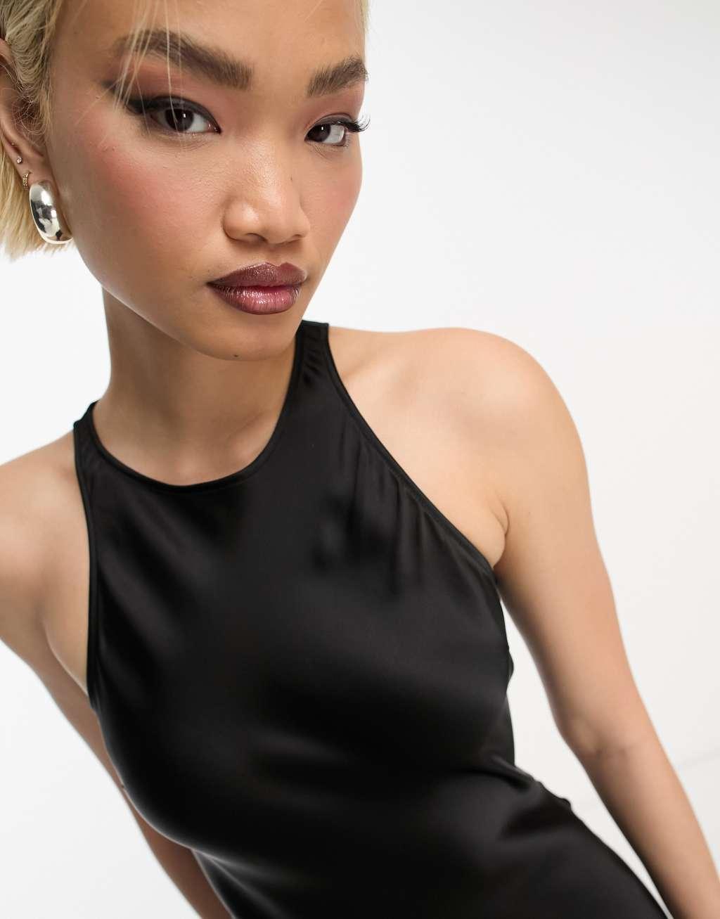 & Other Stories bias cut satin midi dress Product Image