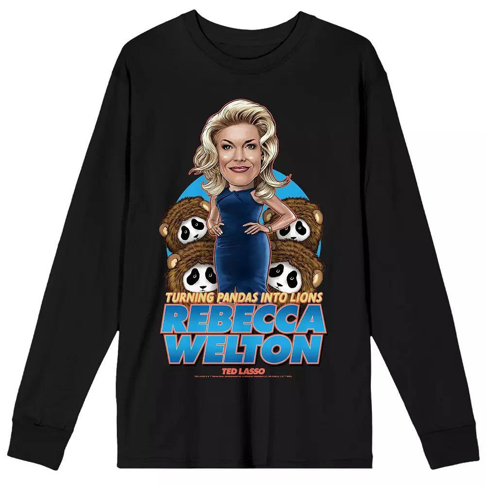 Men's Ted Lasso Rebecca Welton "Turning Pandas Into Lions" Graphic Tee, Size: XXL, Black Product Image