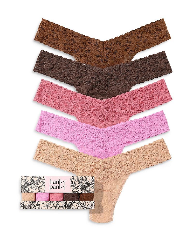 Hanky Panky 5 Low Rise Thongs Multi One Size Product Image
