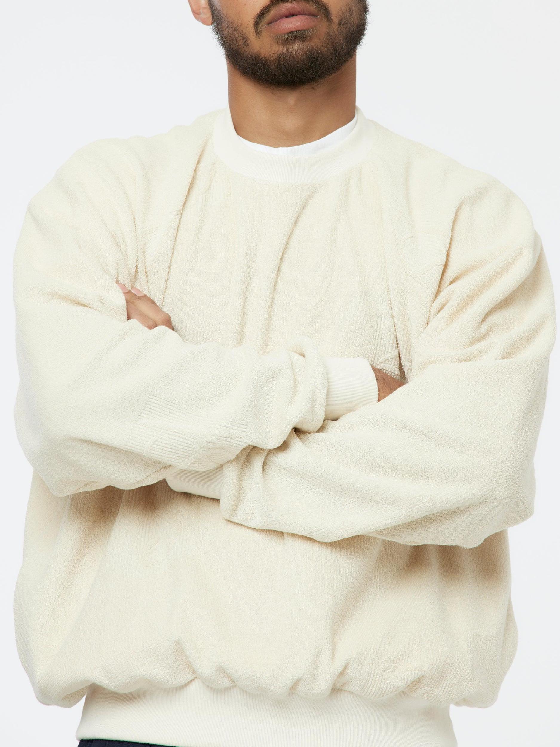 Terry Jacquard Crewneck (Off White) Product Image