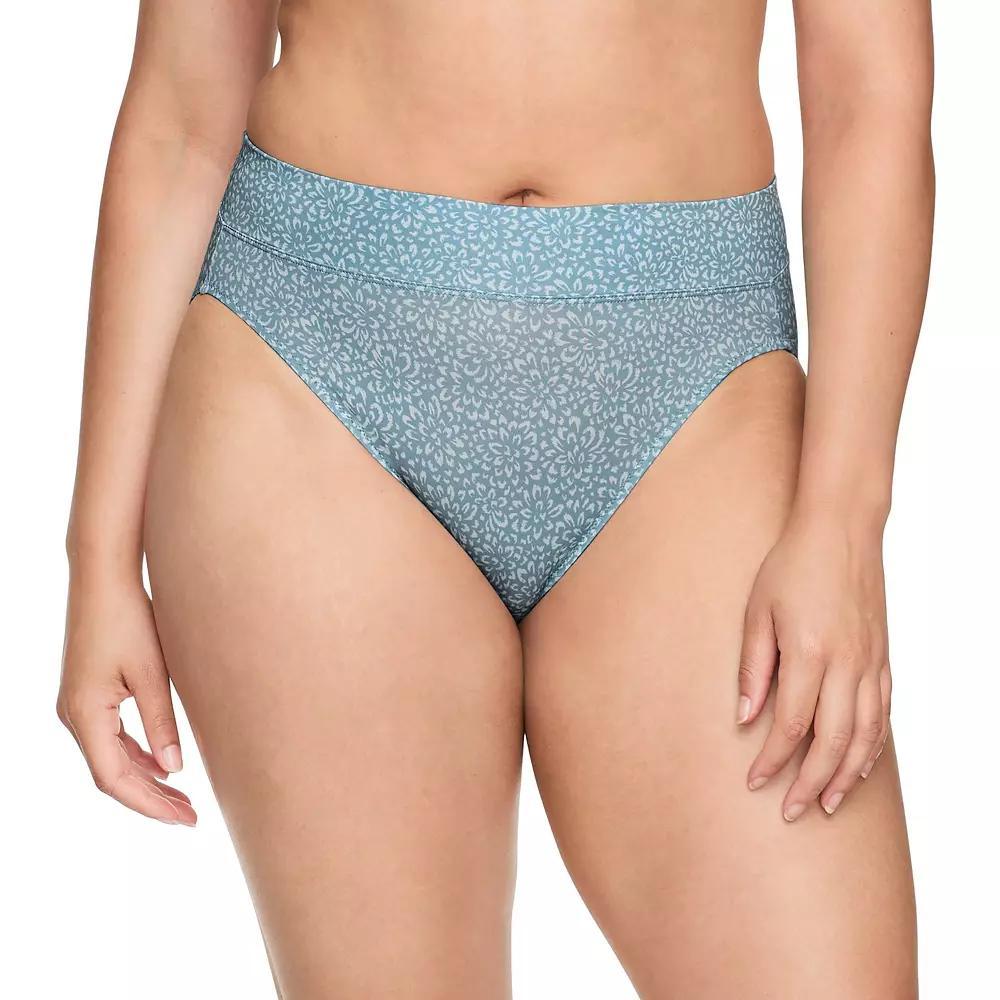 Warners No Pinching No Problems Tailored Hi-Cut Panty 5138J, Womens Grey Jardin Floral Product Image