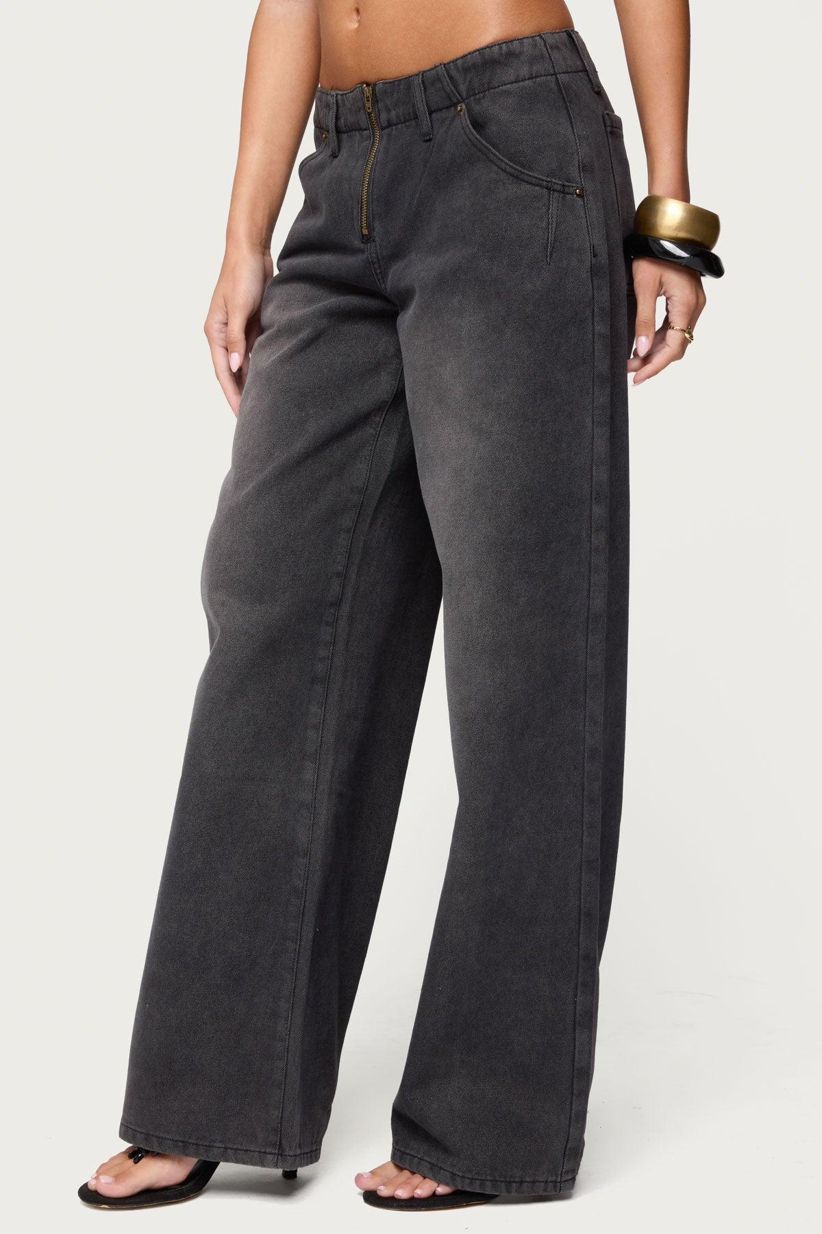 Aliyah Zip Low Rise Jeans Product Image