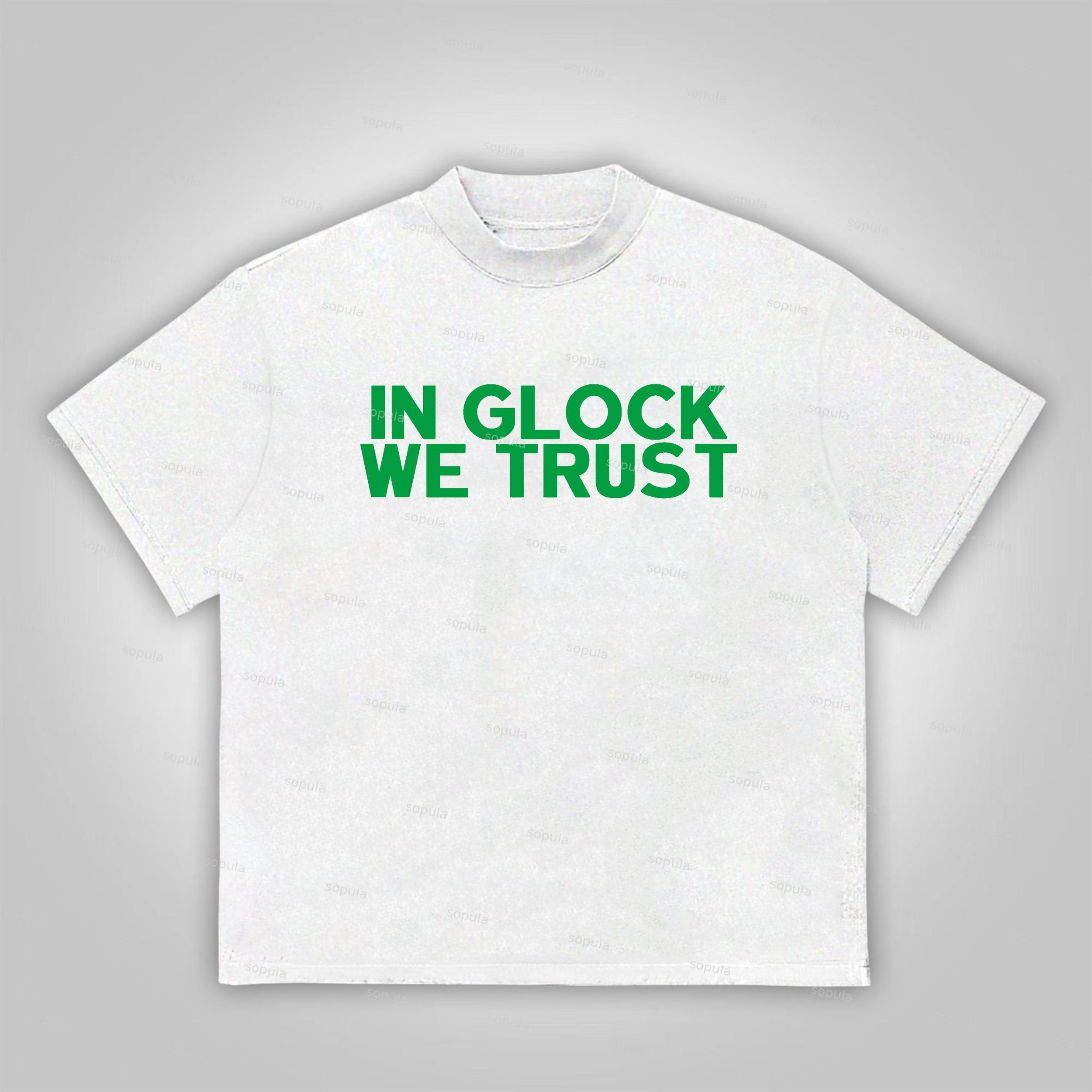 Sopula Vintage In Glock We Trust Graphic Cotton T-Shirt Product Image