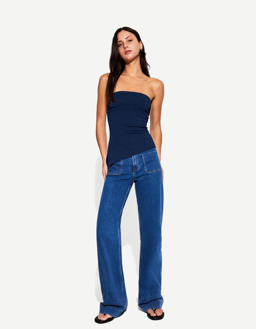 Bandeau top with gathered detail Product Image