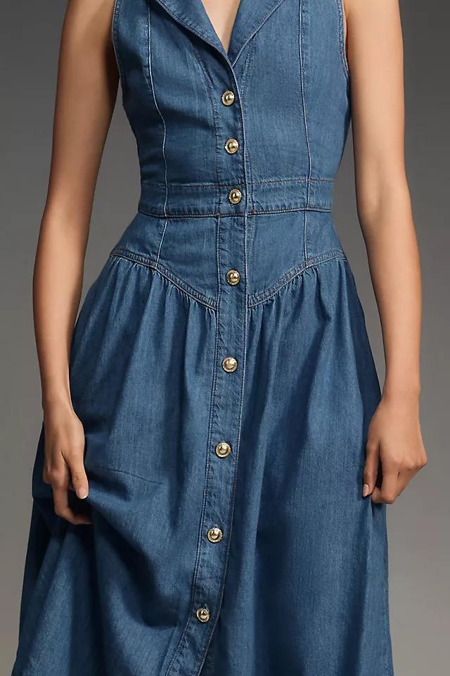 Reformation Ellison Denim Midi Dress Product Image