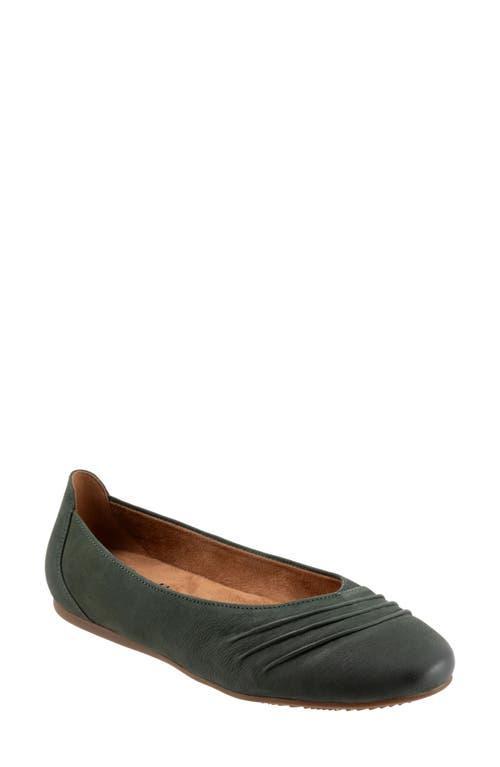SoftWalk Safi Leather Ruched Flats Product Image