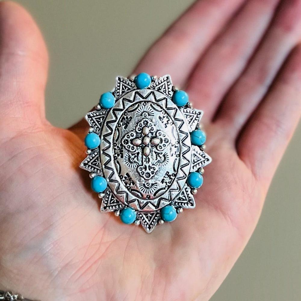 Big Cross Stretch Ring Product Image