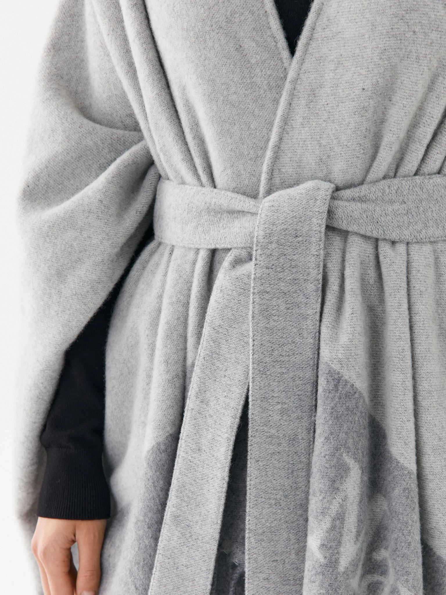 Max Mara Deodara Grey Poncho Product Image