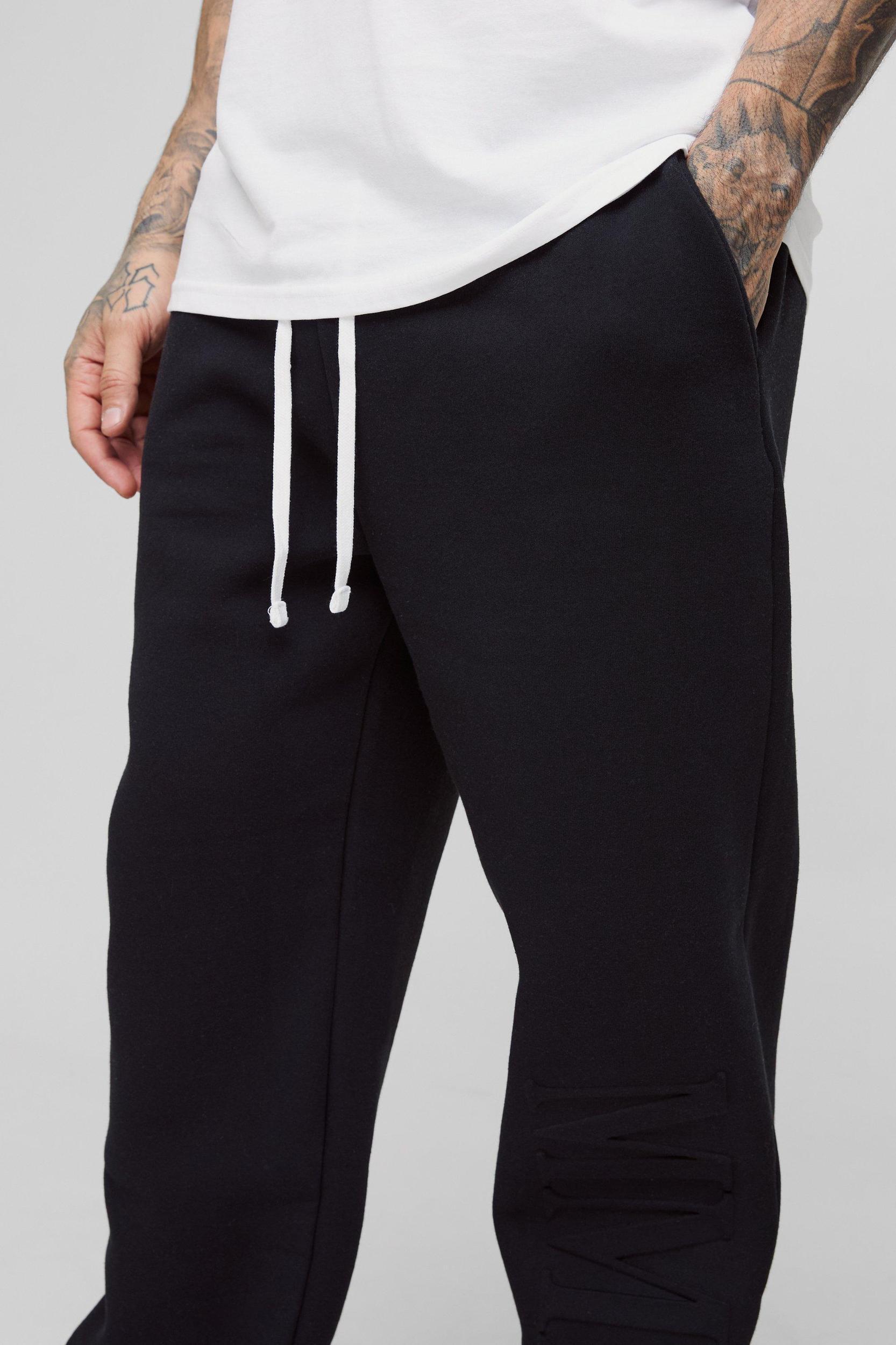 Tall Oversized MMXIII Embossed Sweatpants | boohooMAN USA Product Image