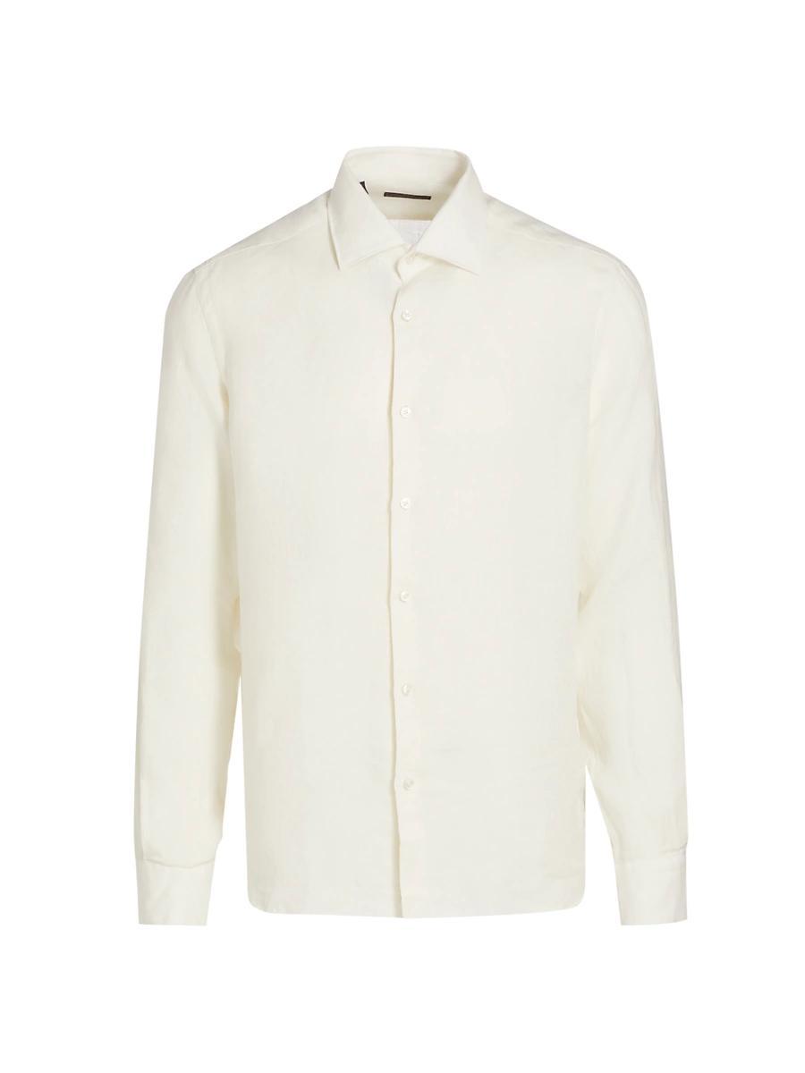 Mens COLLECTION Linen Button-Front Shirt Product Image