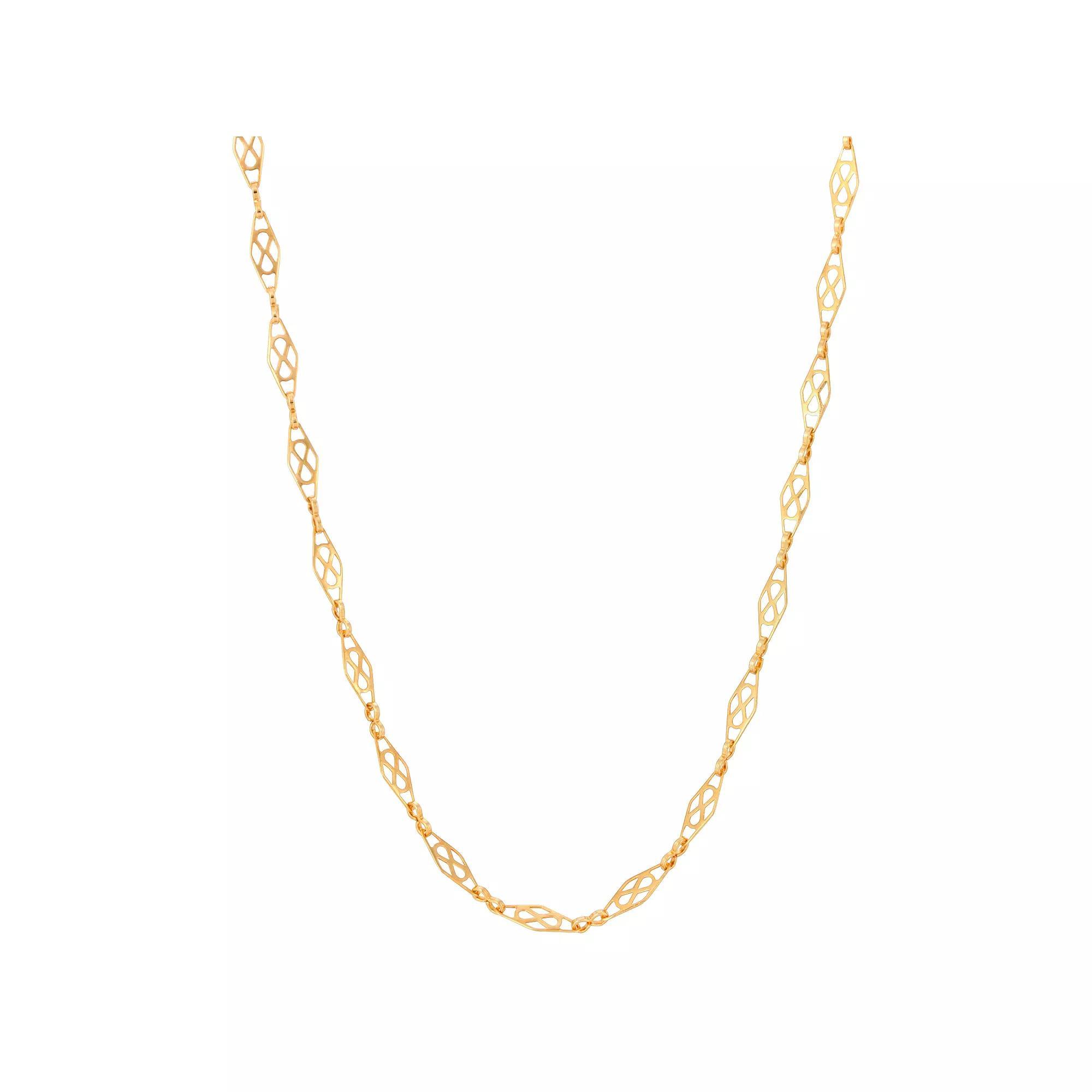 1928 Gold Tone Fancy Link Chain Necklace, Womens, Yellow Product Image