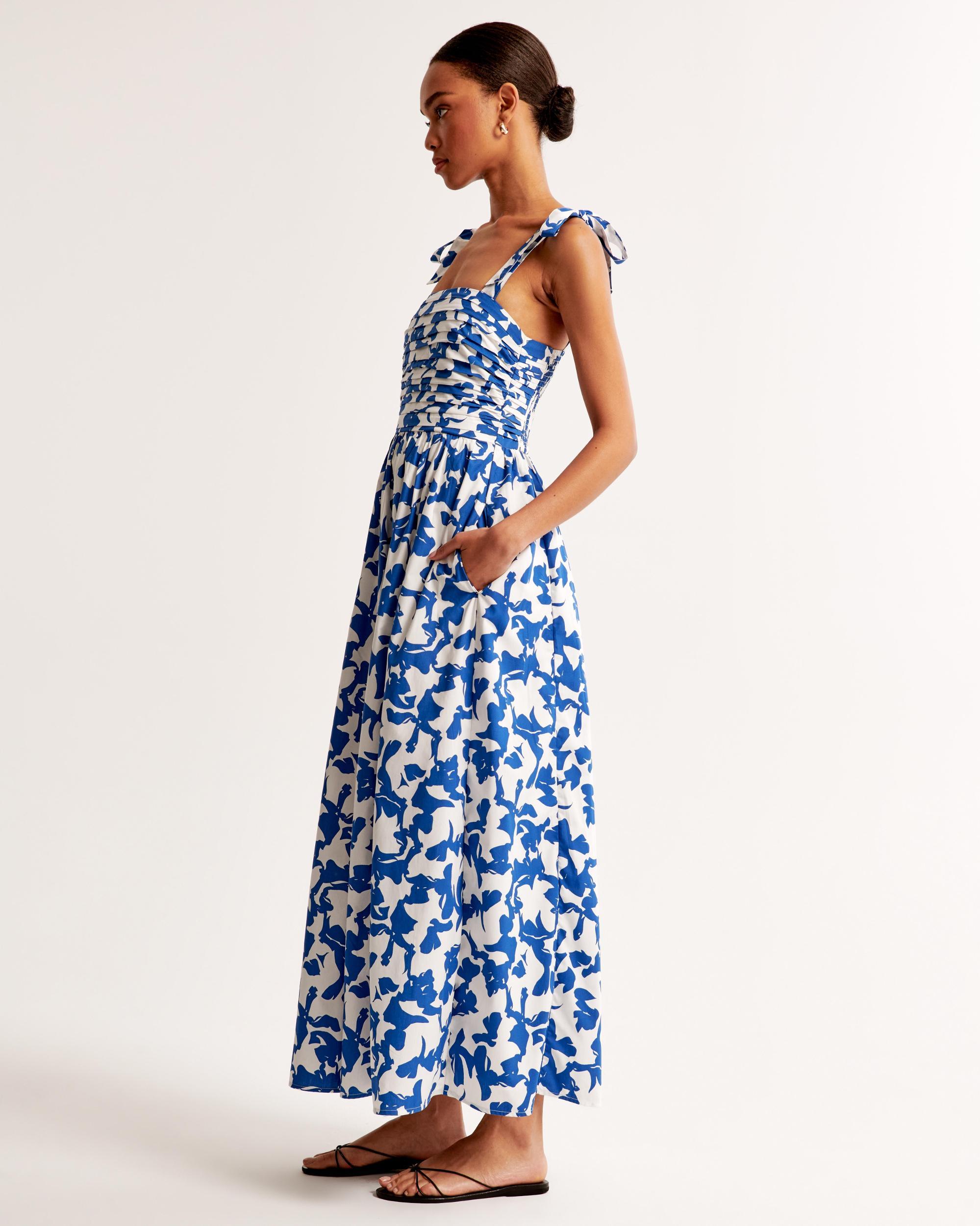 The A&F Emerson Tie-Strap Maxi Dress Product Image
