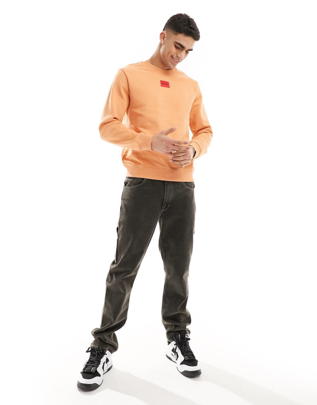 HUGO RED Diragol sweatshirt in orange Product Image