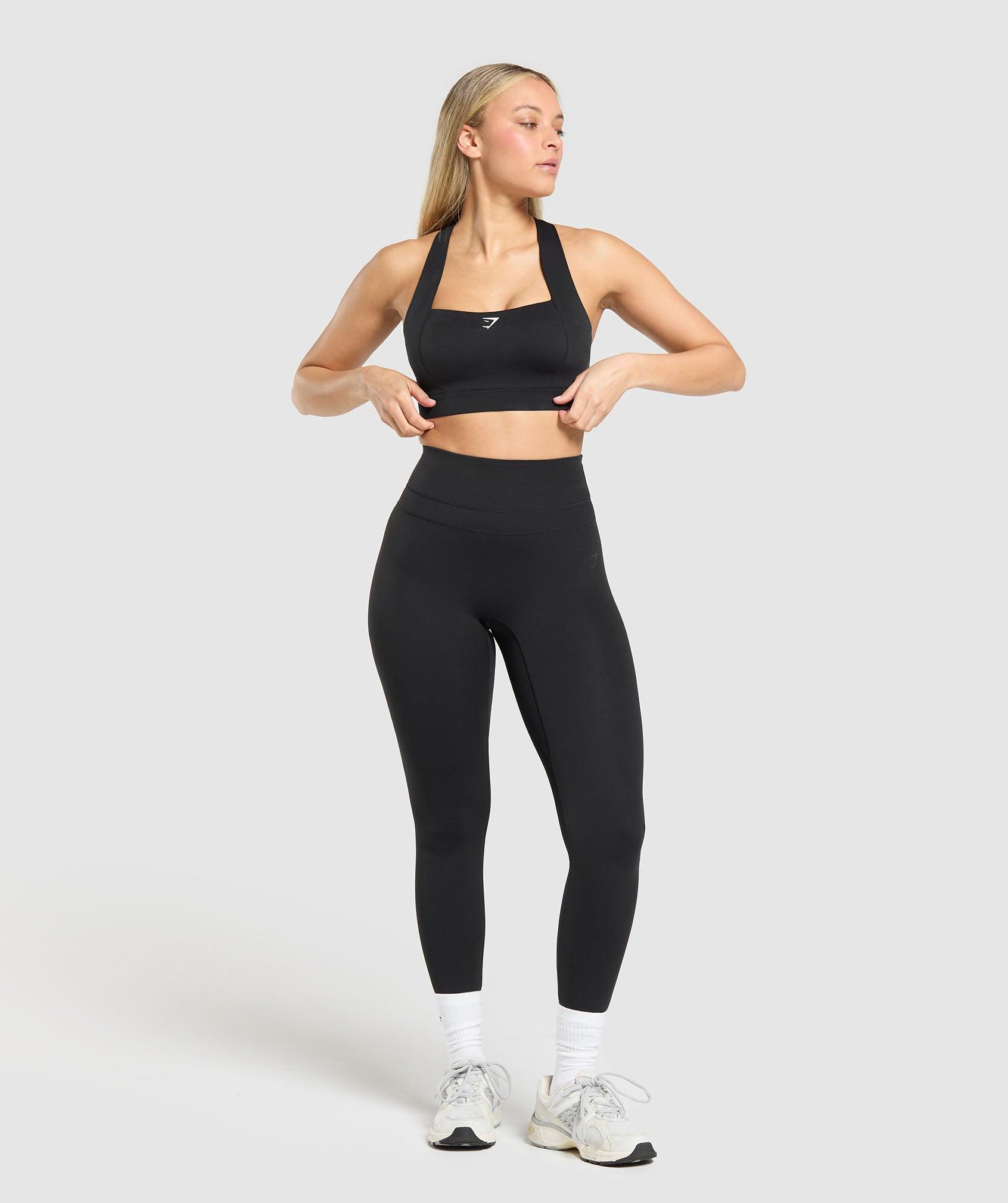 Gymshark Square Neck Sports Bra - Black Female Product Image