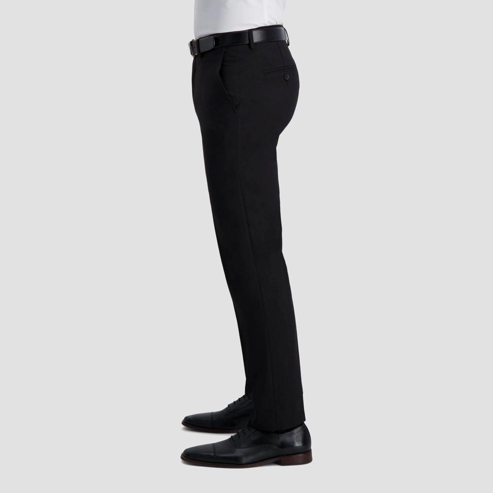 Haggar H26 Mens Stretch Straight Fit Trousers - Black 32x34: Lightweight Tailored Twill Pants Product Image