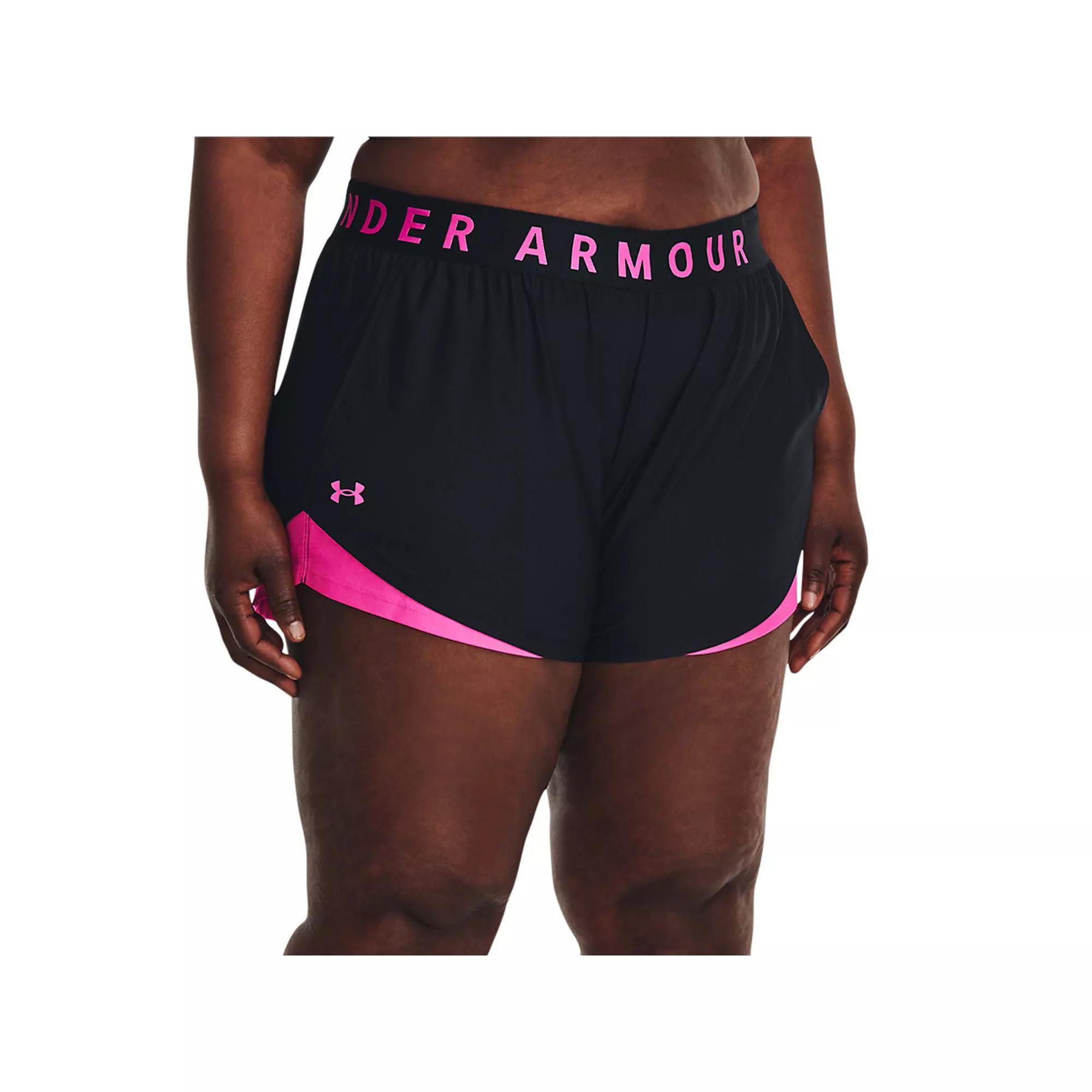 Plus Size Under Armour Play Up 3.0 Shorts, Women's, Size: 3XL, Black Black Product Image