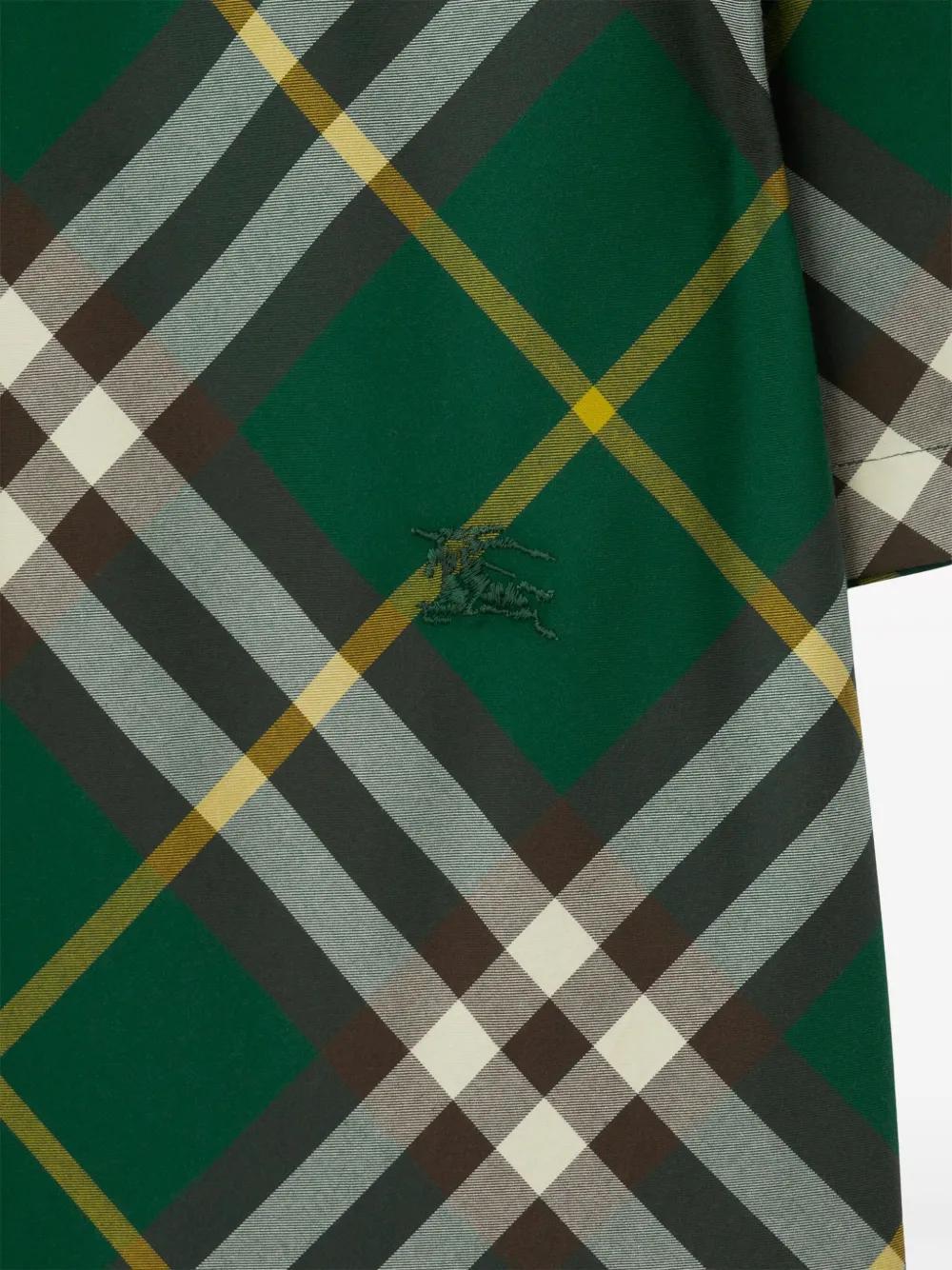 logo-embroidered plaid shirt Product Image