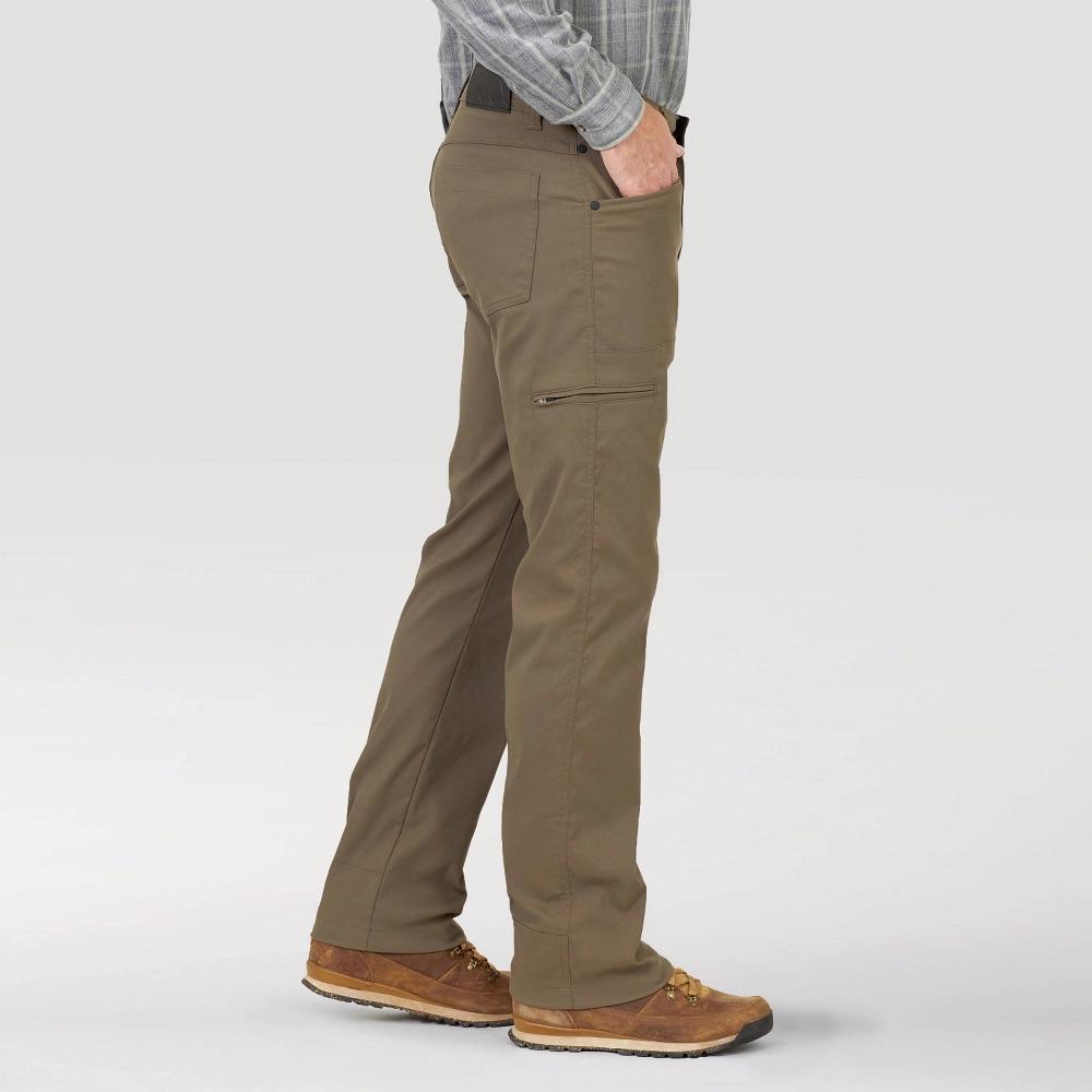 Wrangler Men's ATG Synthetic Straight Utility Pants - Morel 36x30: Midweight Nylon-Spandex, Zippered Pocket Product Image